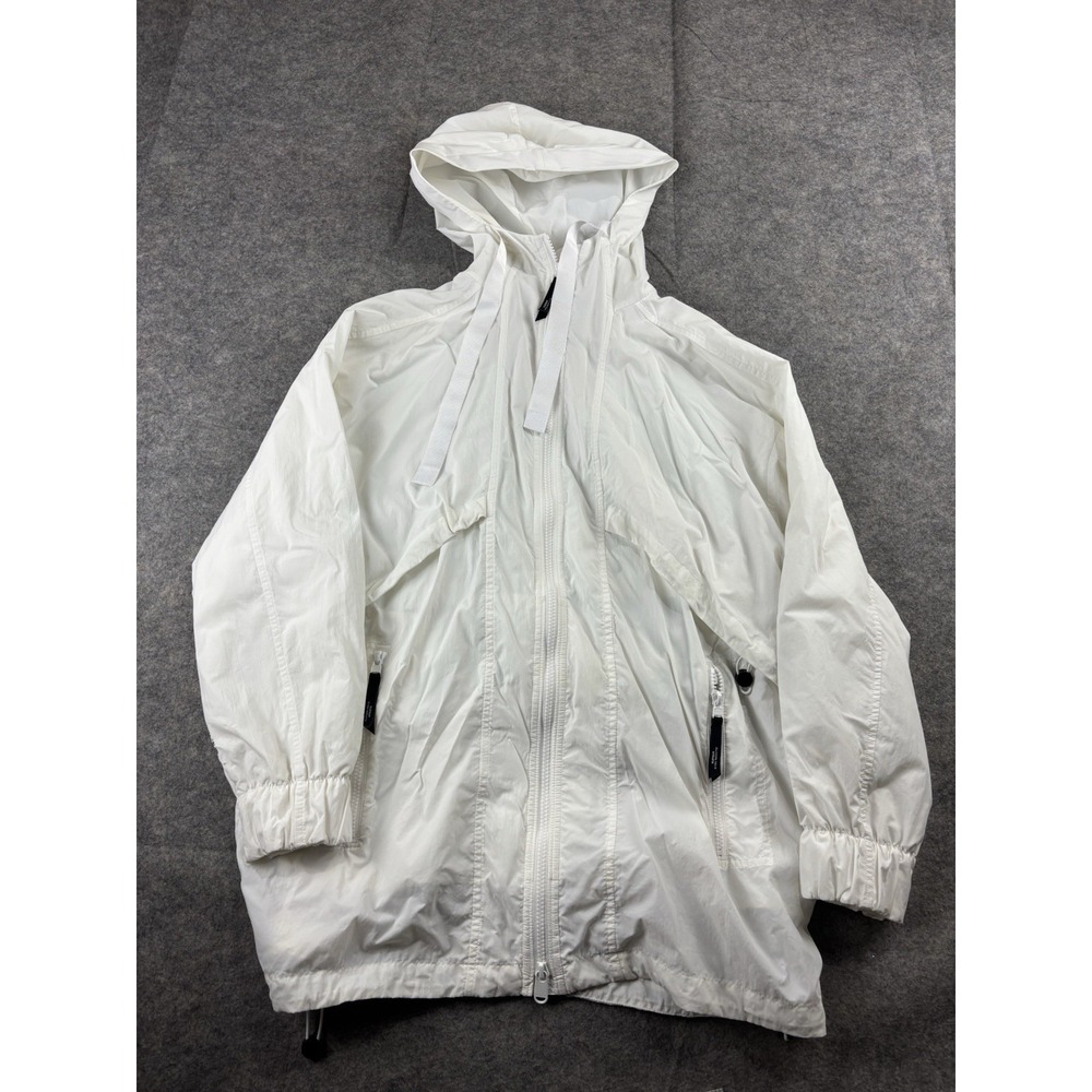 Athleta Allyson Felix Legend Novelty Windbreaker Jacket Hood Full Zip Women XSP